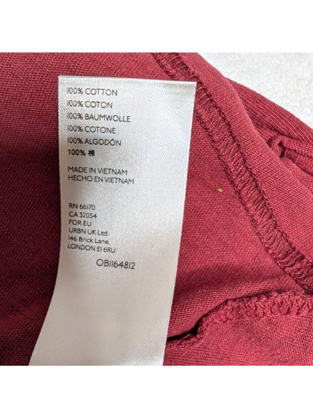 We The Free Womens Scoop Neck Long Sleeve Swing Top Maroon XL NWOT Cotton - Picture 8 of 13